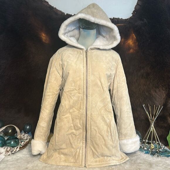 St. John’s Bay suede long coat. s (6029) - Picture 1 of 9